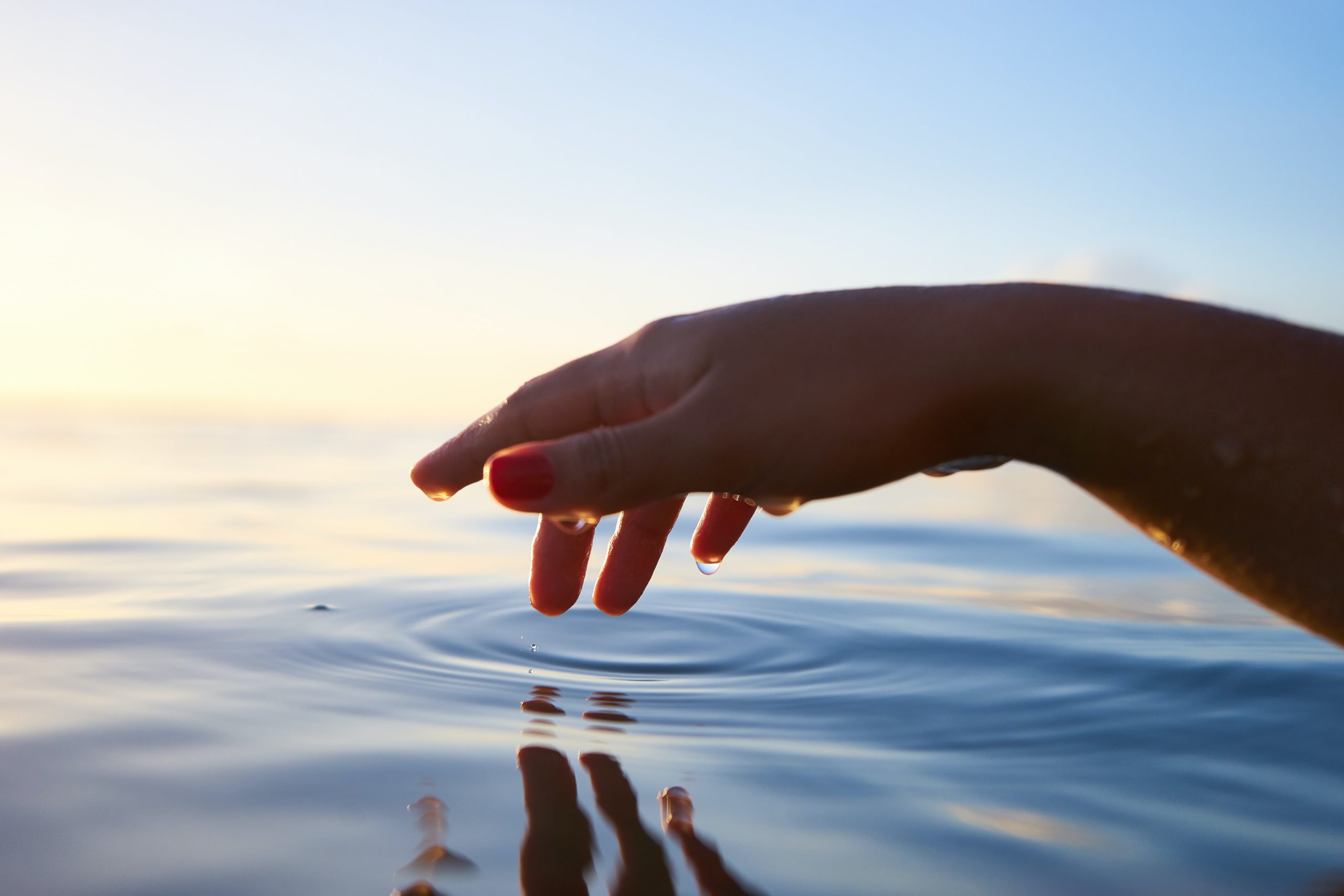 Hand with Dripping Water